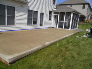 This patio is a before an overlay was applied.